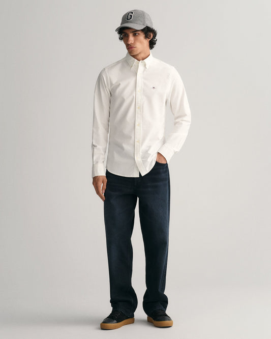 Slim Fit Oxford-Hemd für Herren – WEISS