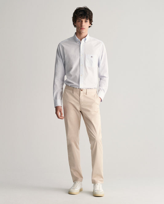 Herren Slim Fit Twill Chinos - PUTTY