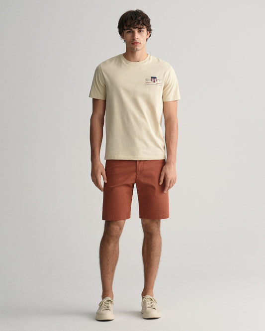 Slim Fit Twill-Shorts für Herren - Sirupbraun