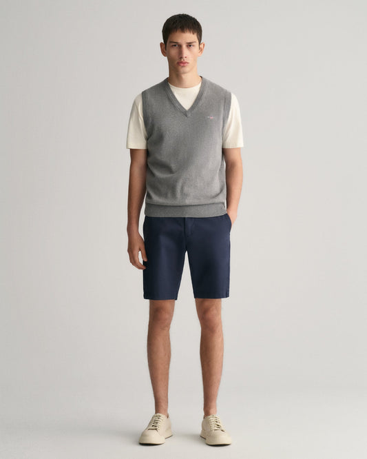 Slim Fit Twill-Shorts für Herren - MARINE