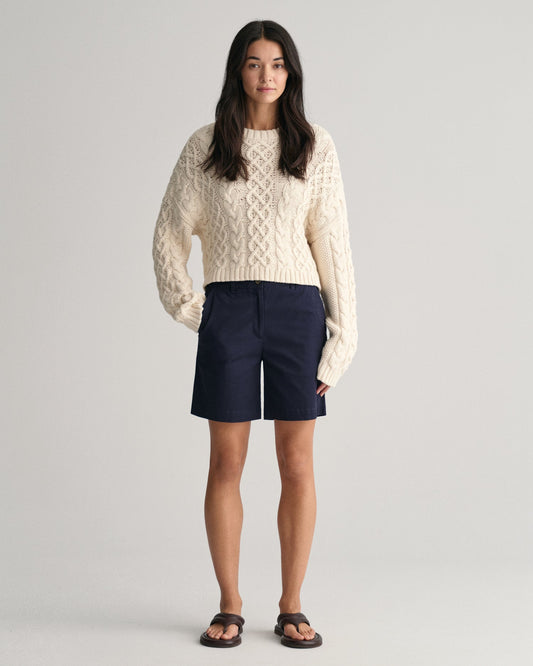 Short chino pour femme - BLEU SOIR