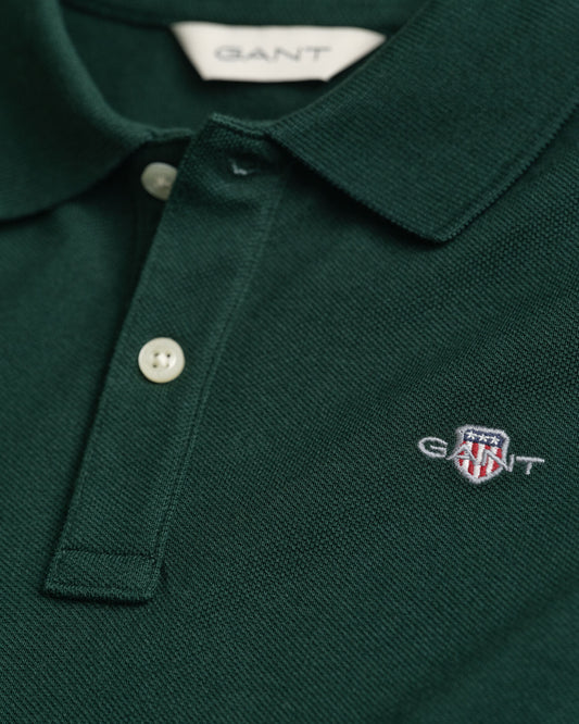 Kids Shield Long Sleeve Piqué Polo Shirt