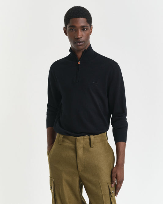 Extra Fine Merino Wool Half-Zip Sweater