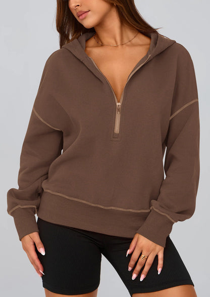 ⏰LAST DAY SAVE 59%💥Women's Fall/Winter Half Zip Hoodie Pullover