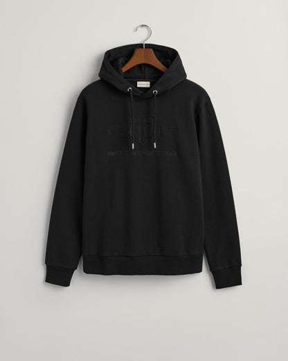 Sweat à capuche Tonal Shield pour homme - NOIR 