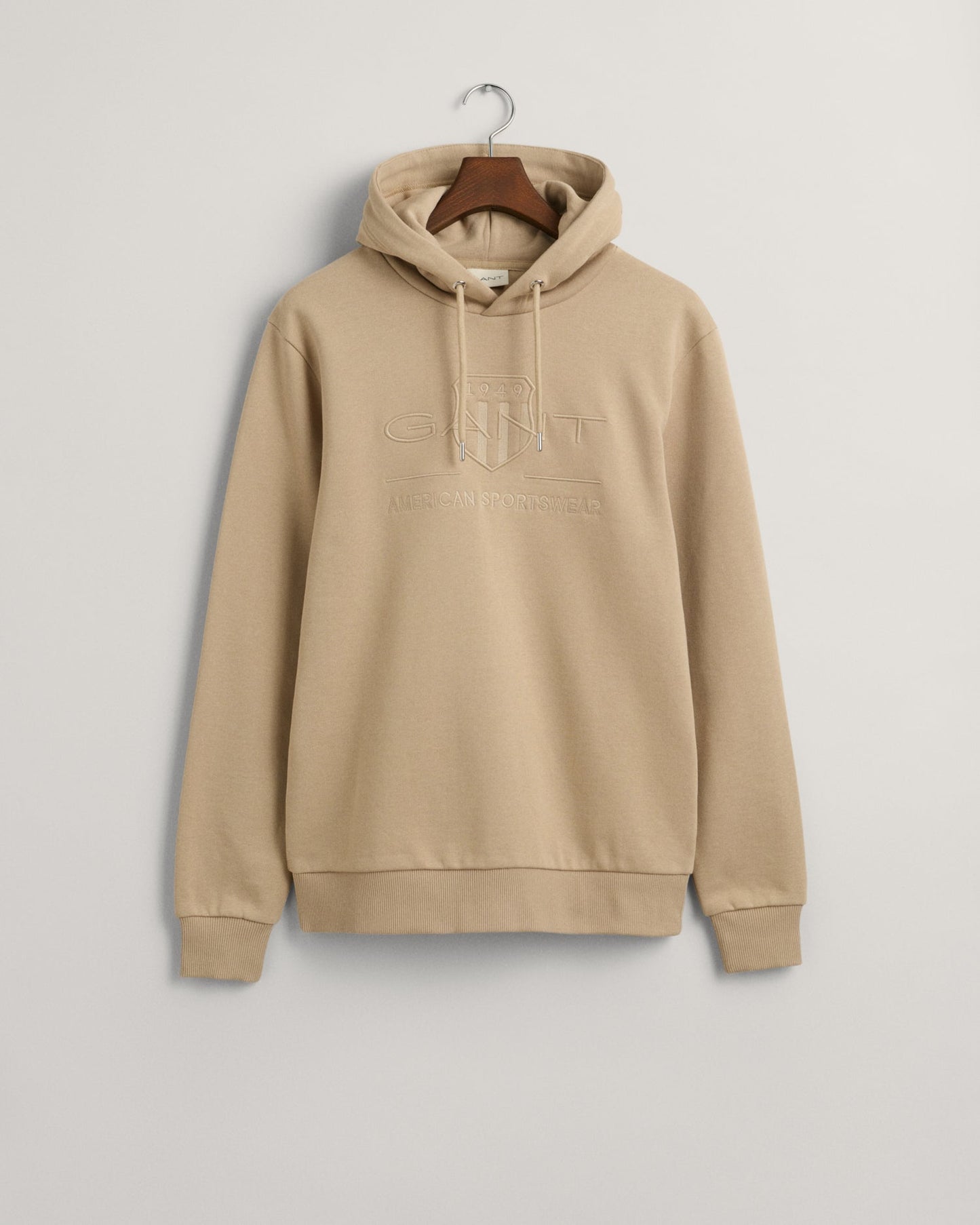 Sweat à capuche Tonal Shield pour homme - BEIGE BÉTON 