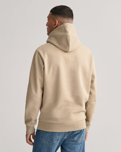 Sweat à capuche Tonal Shield pour homme - BEIGE BÉTON 