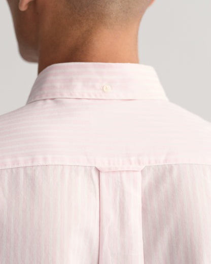 Chemise en popeline rayée coupe classique pour homme - ROSE CLAIR 