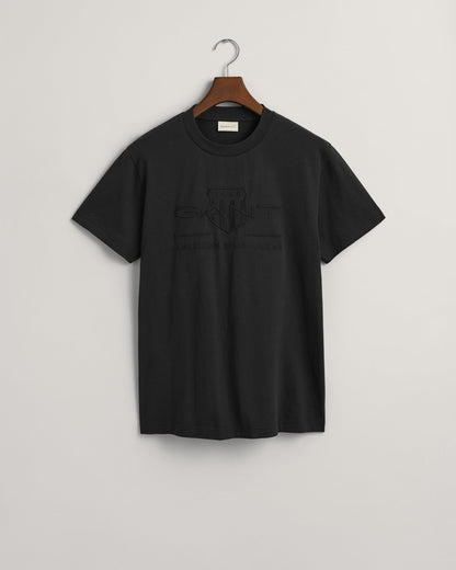 T-shirt Tonal Shield pour homme - NOIR 