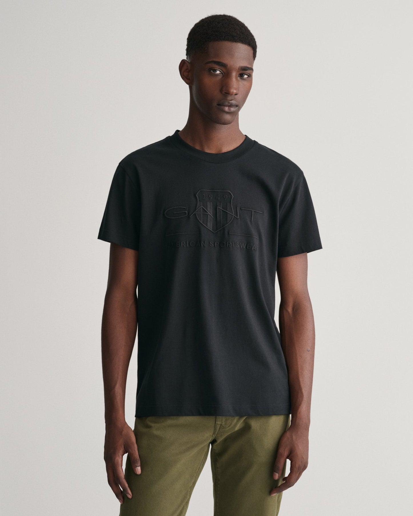 T-shirt Tonal Shield pour homme - NOIR 