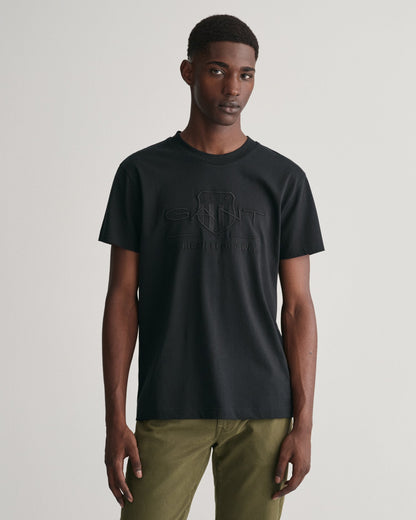 T-shirt Tonal Shield pour homme - NOIR 
