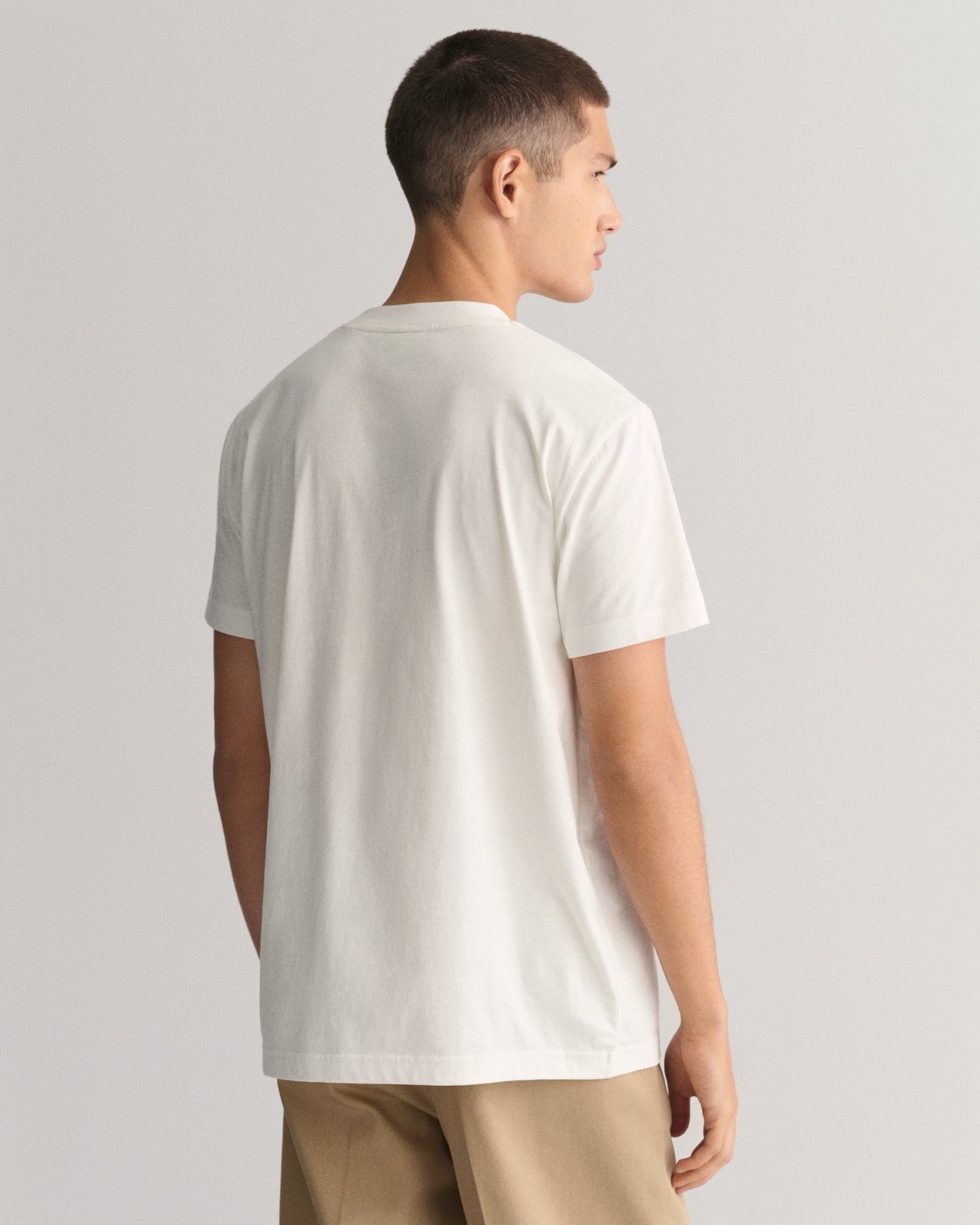 Men's Tonal Shield T-Shirt - EGGSHELL