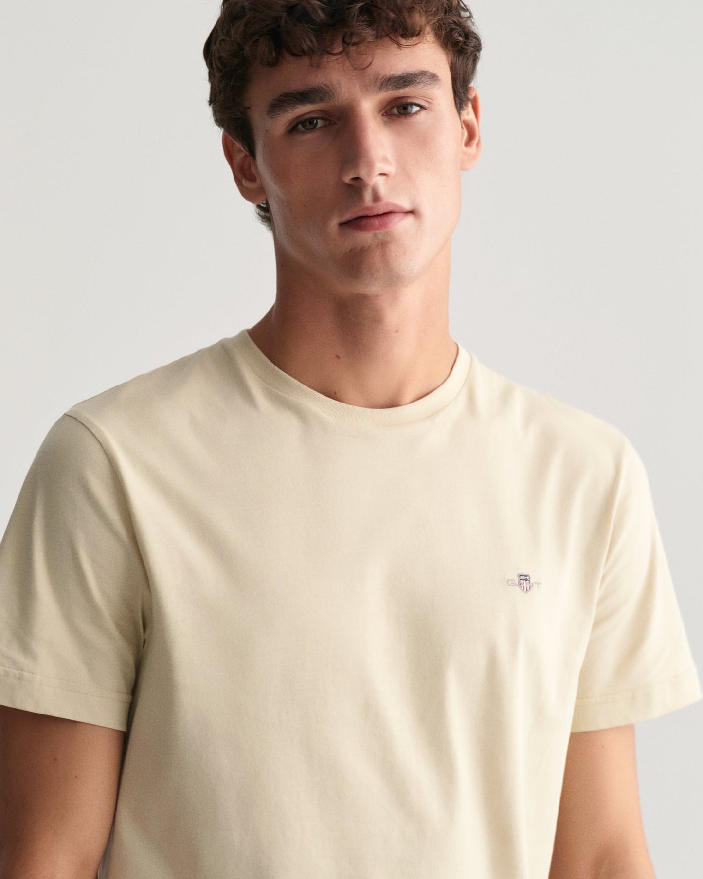 T-shirt Shield pour homme - Beige soyeux 