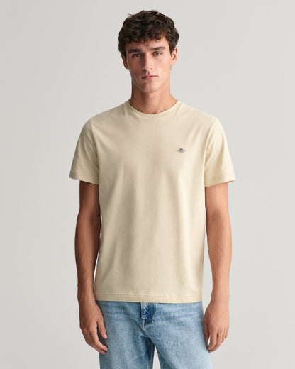 T-shirt Shield pour homme - Beige soyeux 
