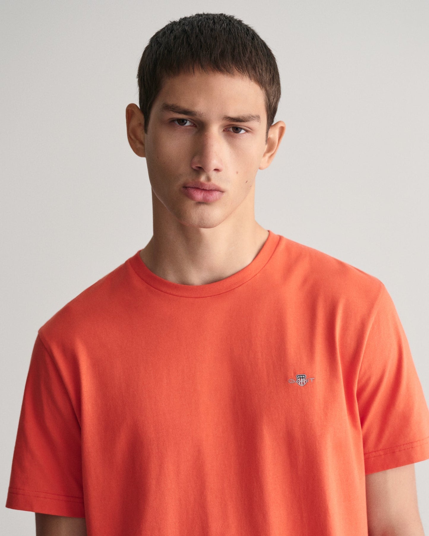 T-shirt Shield pour homme - Orange brûlé 
