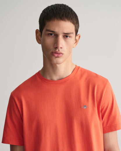 T-shirt Shield pour homme - Orange brûlé 