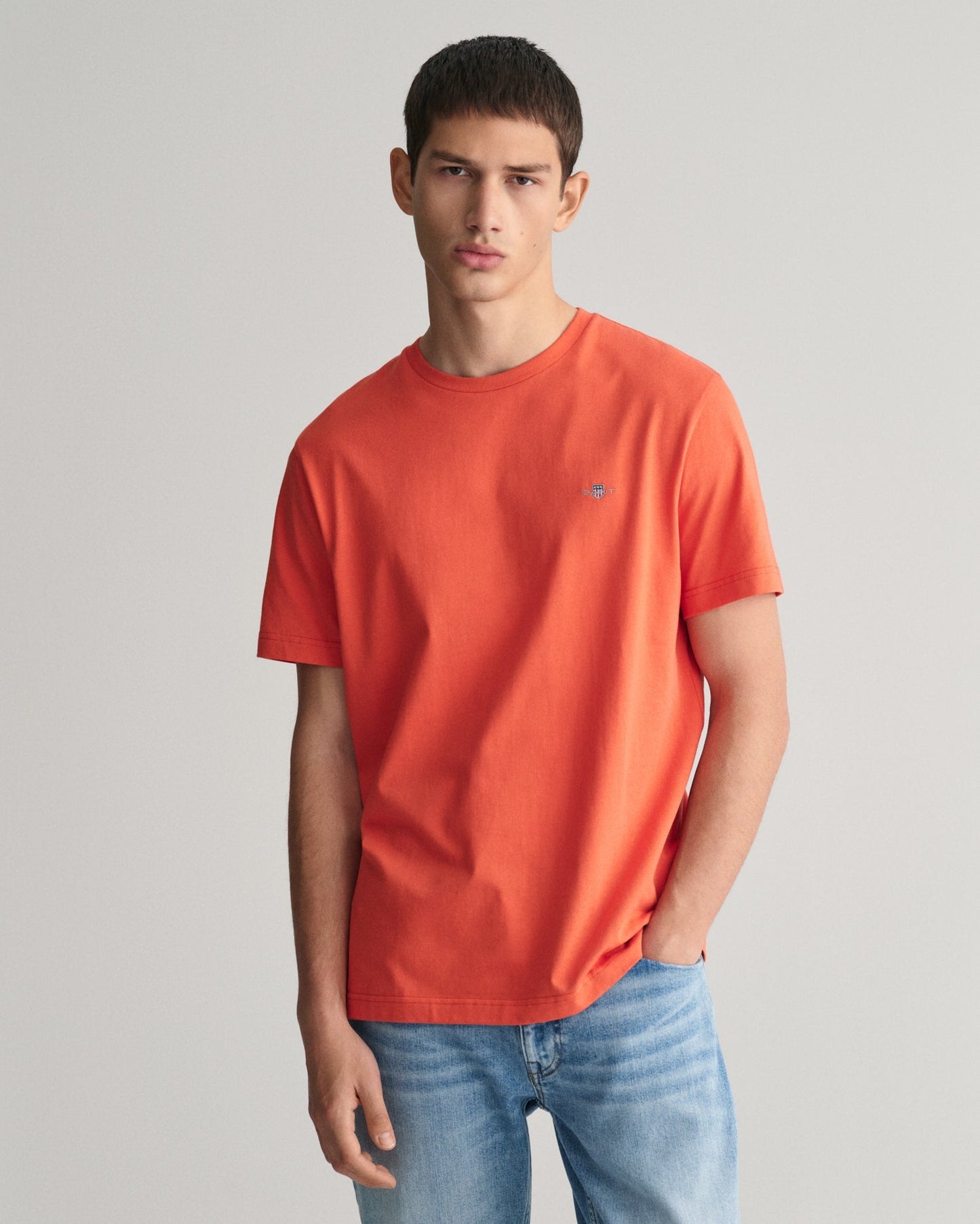 T-shirt Shield pour homme - Orange brûlé 