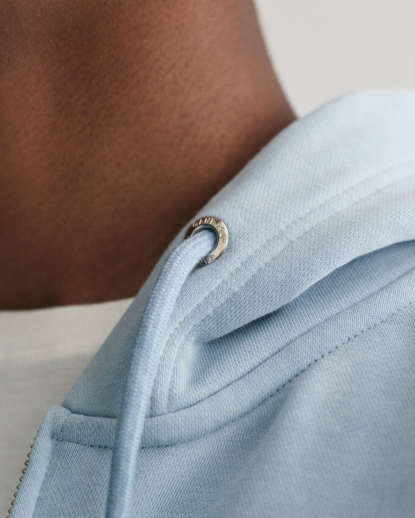 Sweat à capuche zippé Shield pour homme - BLEU COLOMBE 