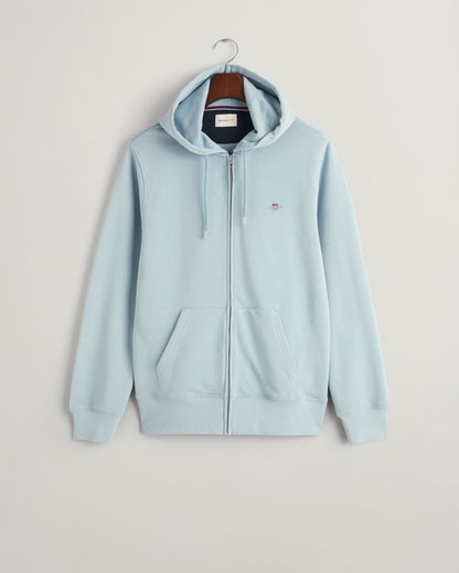 Sweat à capuche zippé Shield pour homme - BLEU COLOMBE 