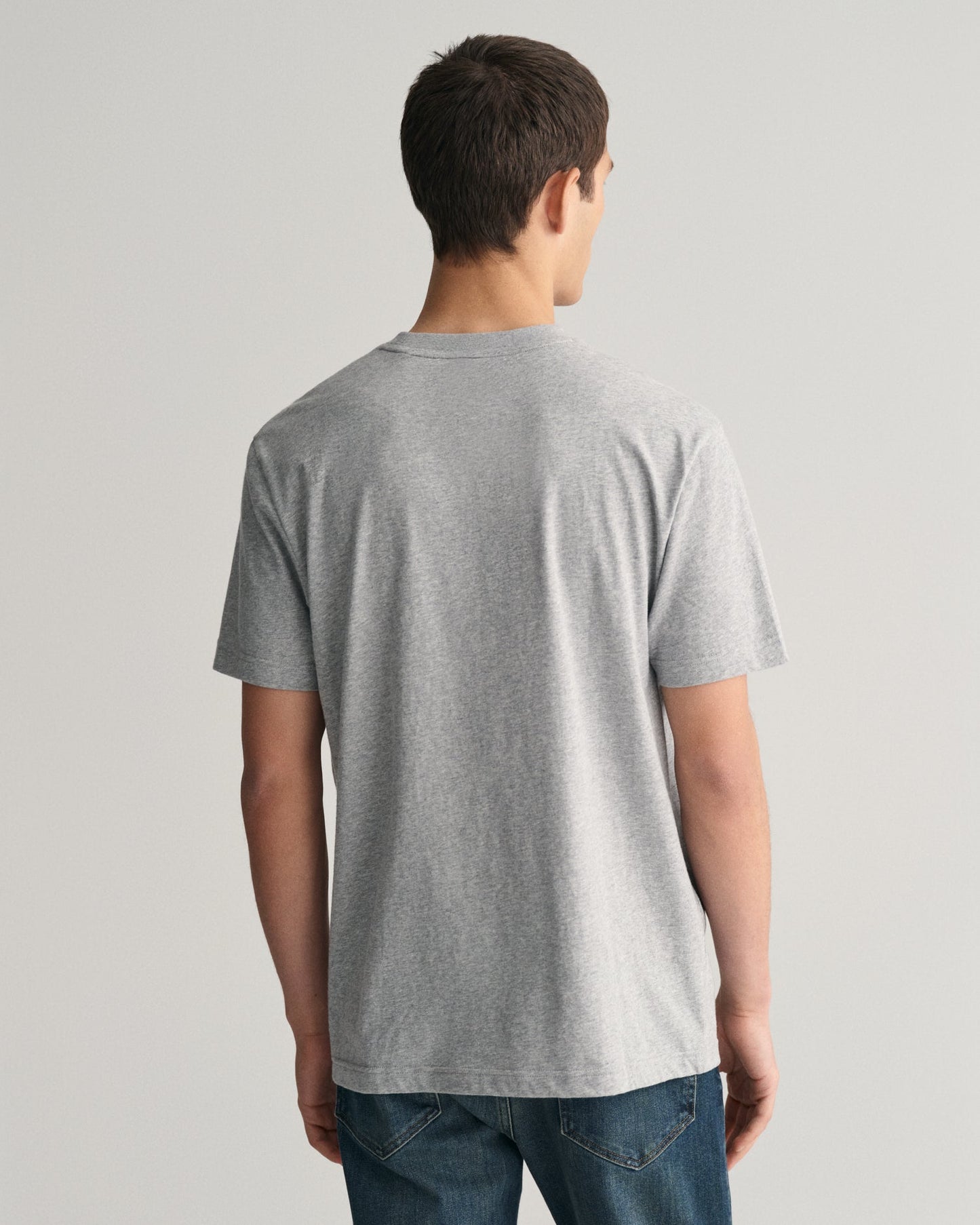 T-shirt graphique Arch Script pour homme - GRIS MELANGÉ 