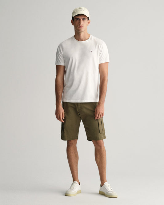 Relaxed Fit Twill-Cargo-Shorts für Herren – Wacholdergrün 