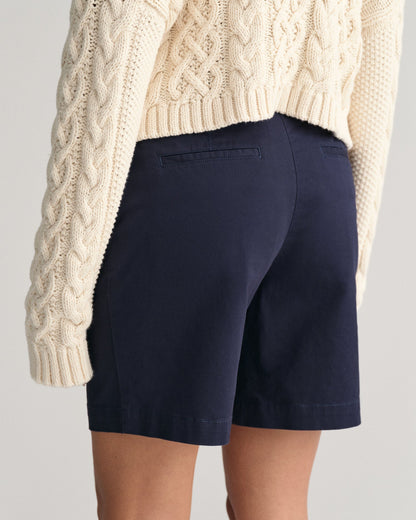 Short chino pour femme - BLEU SOIR 