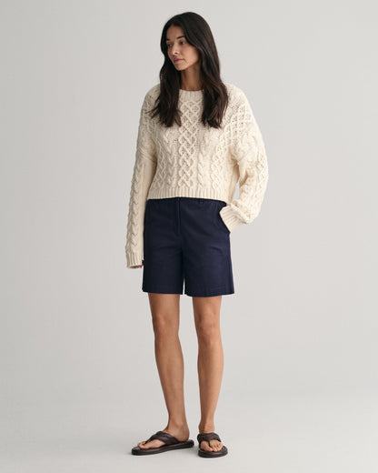 Short chino pour femme - BLEU SOIR 