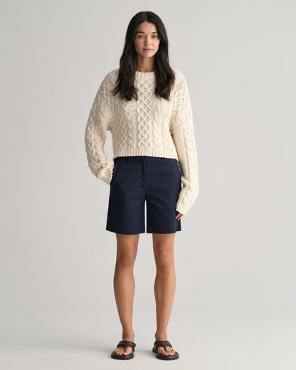 Short chino pour femme - BLEU SOIR 