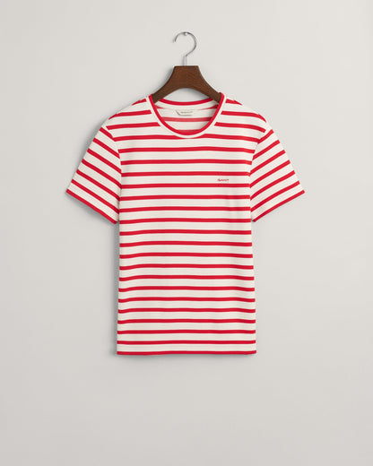 Women's Striped T-Shirt - BRIGHT RED