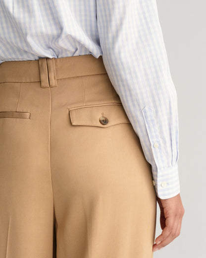 Chemise en popeline vichy coupe classique pour femme - BLEU CLAIR 