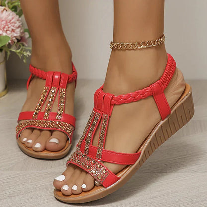 Women's New Summer Rhinestone Open Toe Orthopaedic Sandals