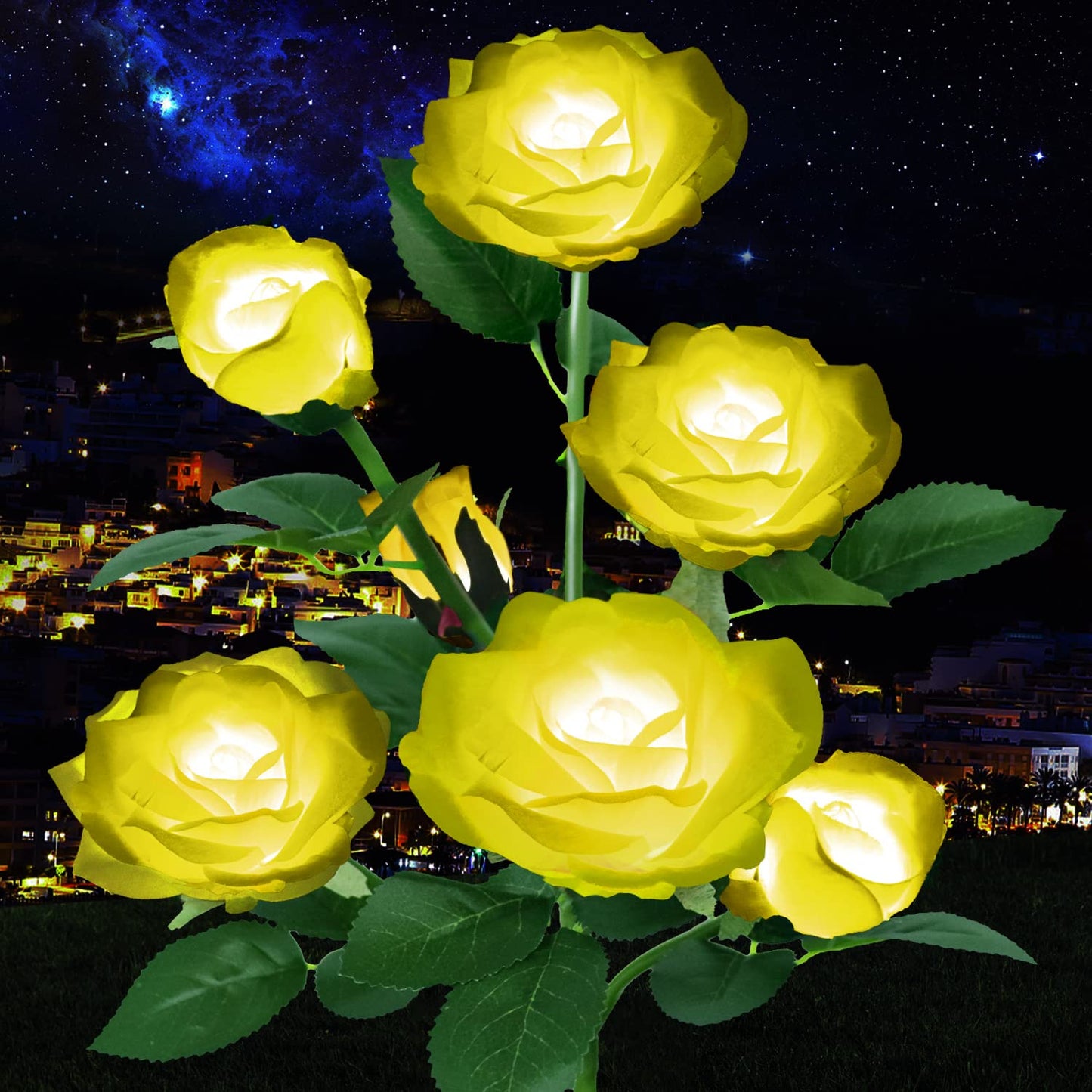 [🏆49% OFF]Chikalabs Garden Rose Solar Flower Stake Lights
