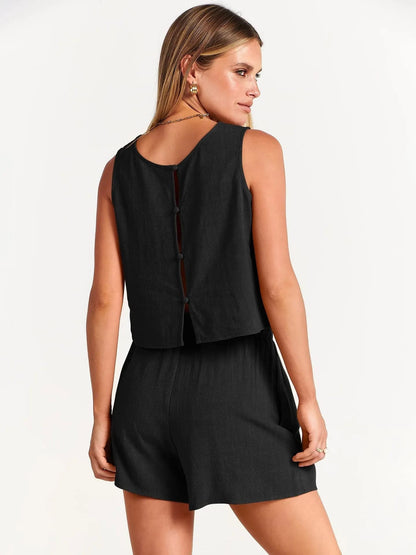 Ensemble 2 pièces court décontracté d'été pour femme, tenue de sport et de loisirs