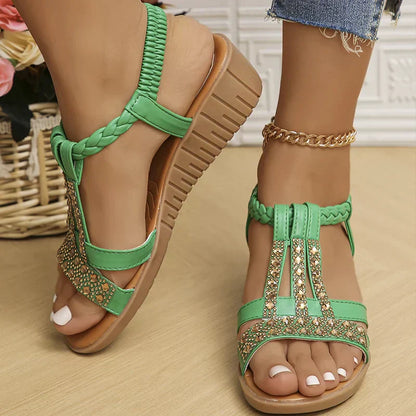 Women's New Summer Rhinestone Open Toe Orthopaedic Sandals