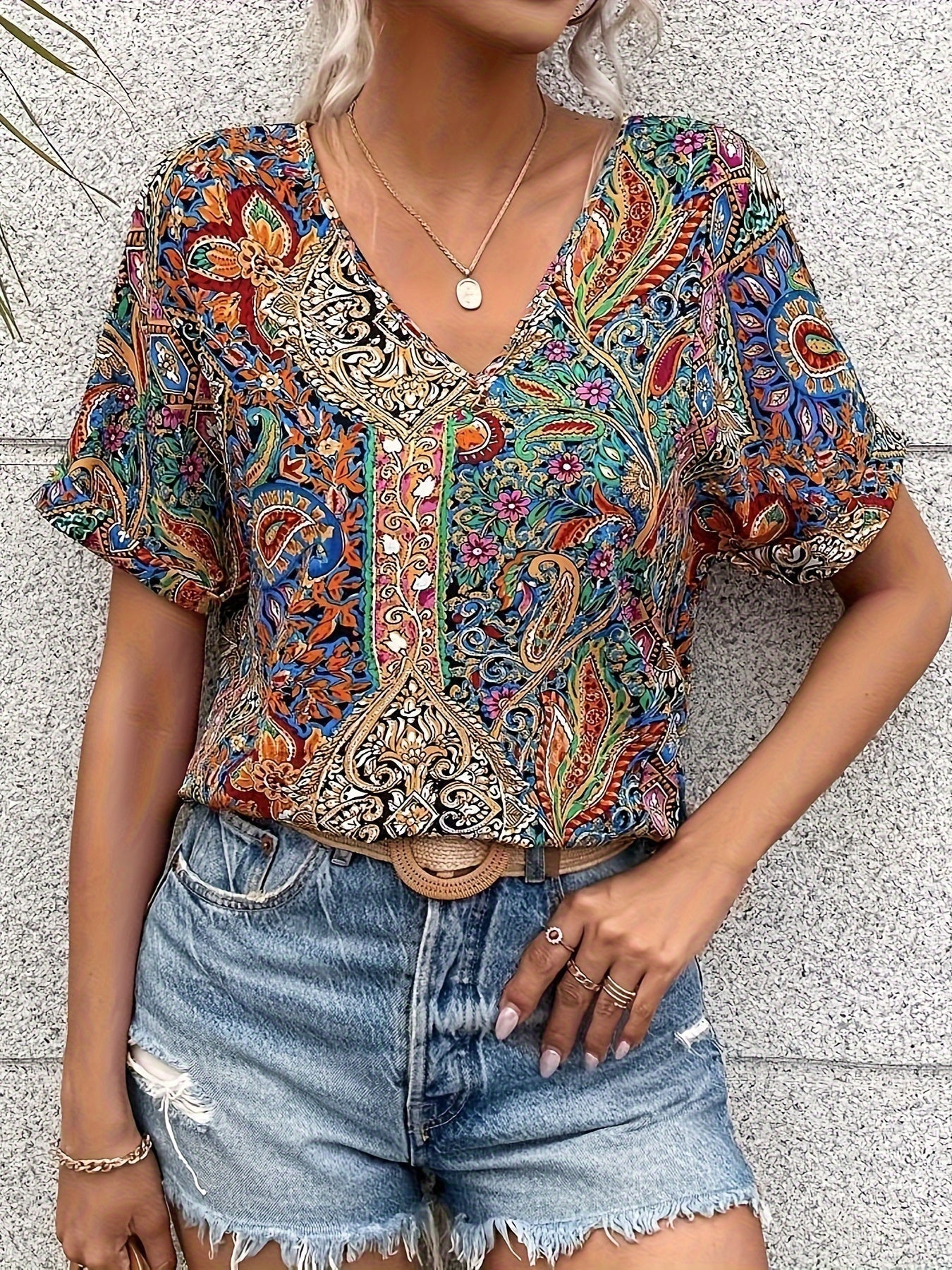 V-NECK BLOUSE