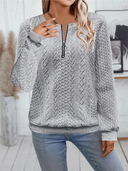 ✨Best-1 Sale Sweatshirt 2025✨Women's Elegant Snake Print Zip-Up Sweatshirt Long Sleeve Round Neck Casual Pullover