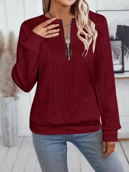 ✨Best-1 Sale Sweatshirt 2025✨Women's Elegant Snake Print Zip-Up Sweatshirt Long Sleeve Round Neck Casual Pullover