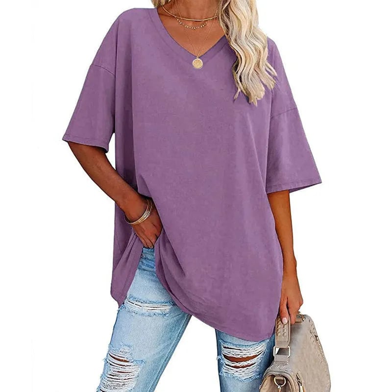 🔥Up to 69% OFF Today🔥Women Summer 2025 Tops Casual V-neck T-shirts