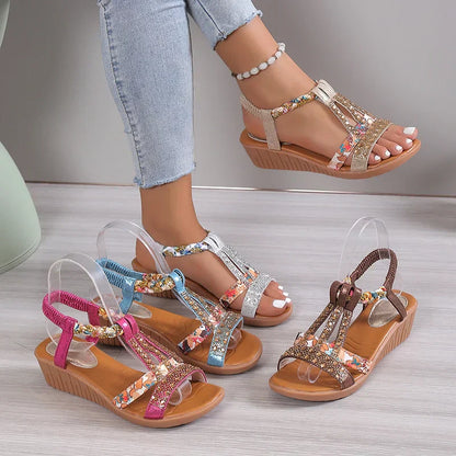 Women's New Summer Rhinestone Open Toe Orthopaedic Sandals