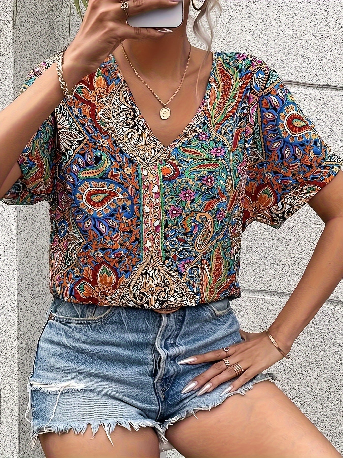 V-NECK BLOUSE