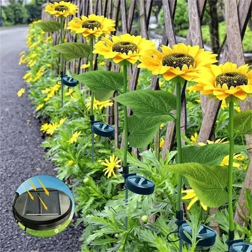 🔥DERNIER JOUR DE VENTE🌻Chikalabs Garden Lampe solaire tournesol étanche🔥