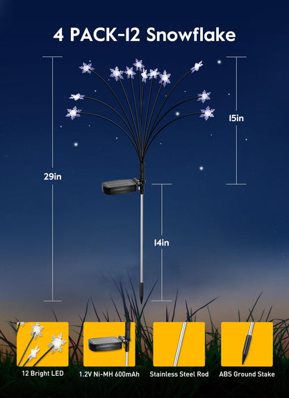 💐Chikalabs Garden Solar Garden Lights, 2 Lighting Modes