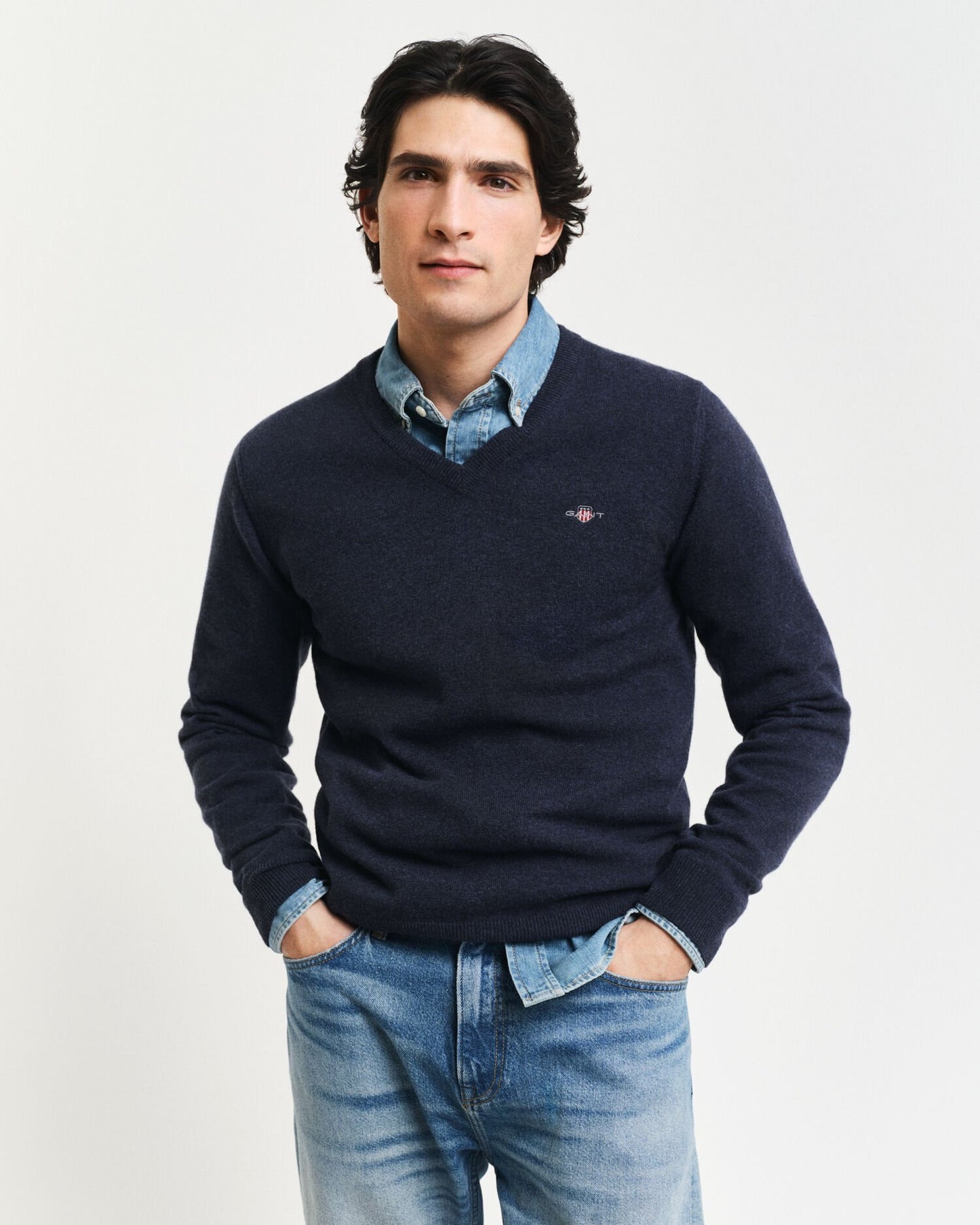 Superfine Lambswool V-Neck Sweater