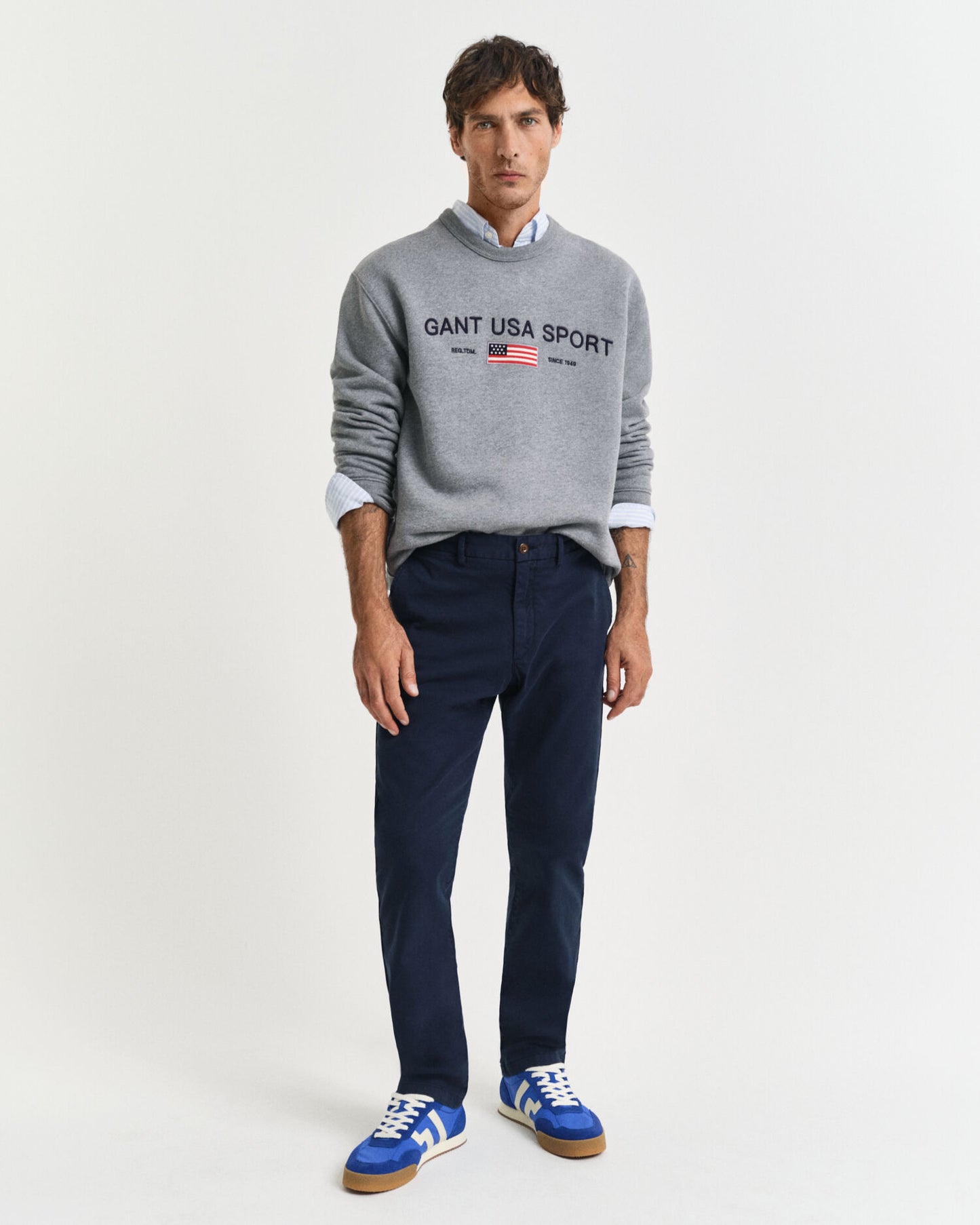 Slim Fit Dobby Structured Chinos