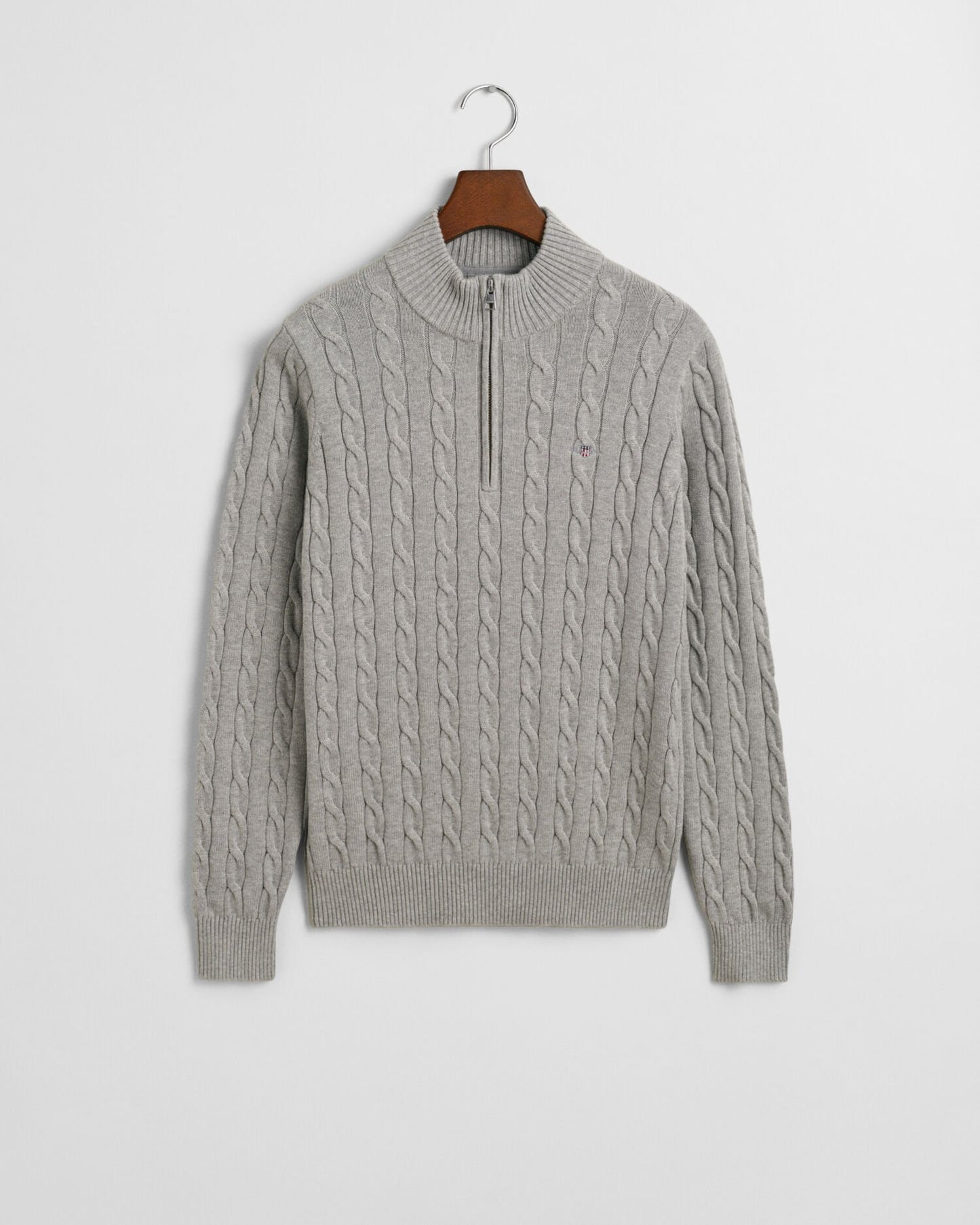 Teens Cotton Cable Knit Half-Zip Sweater