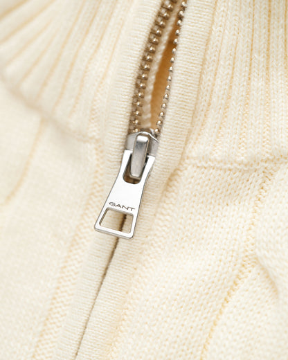 Teens Cotton Cable Knit Half-Zip Sweater