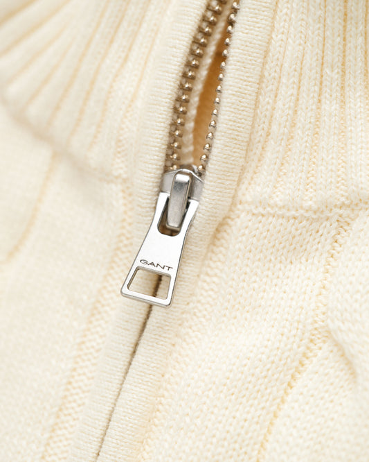 Teens Cotton Cable Knit Half-Zip Sweater