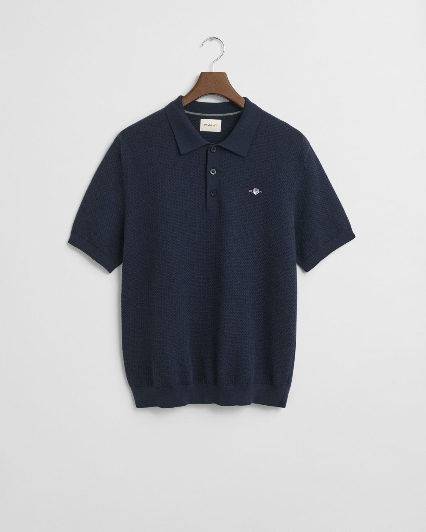 Textured Cotton Polo Shirt