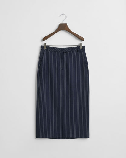 Pinstriped Midi Skirt