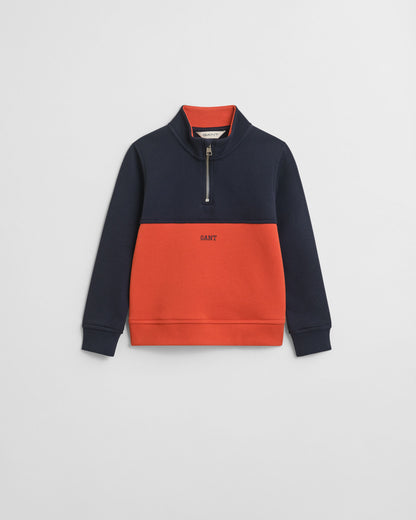 Kids Color Blocked Half-Zip Sweatshirt